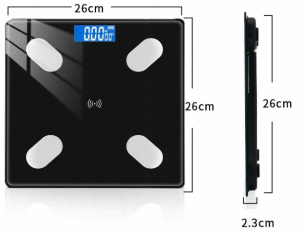 Elektroniczna waga łazienkowa Bluetooth z aplikacją